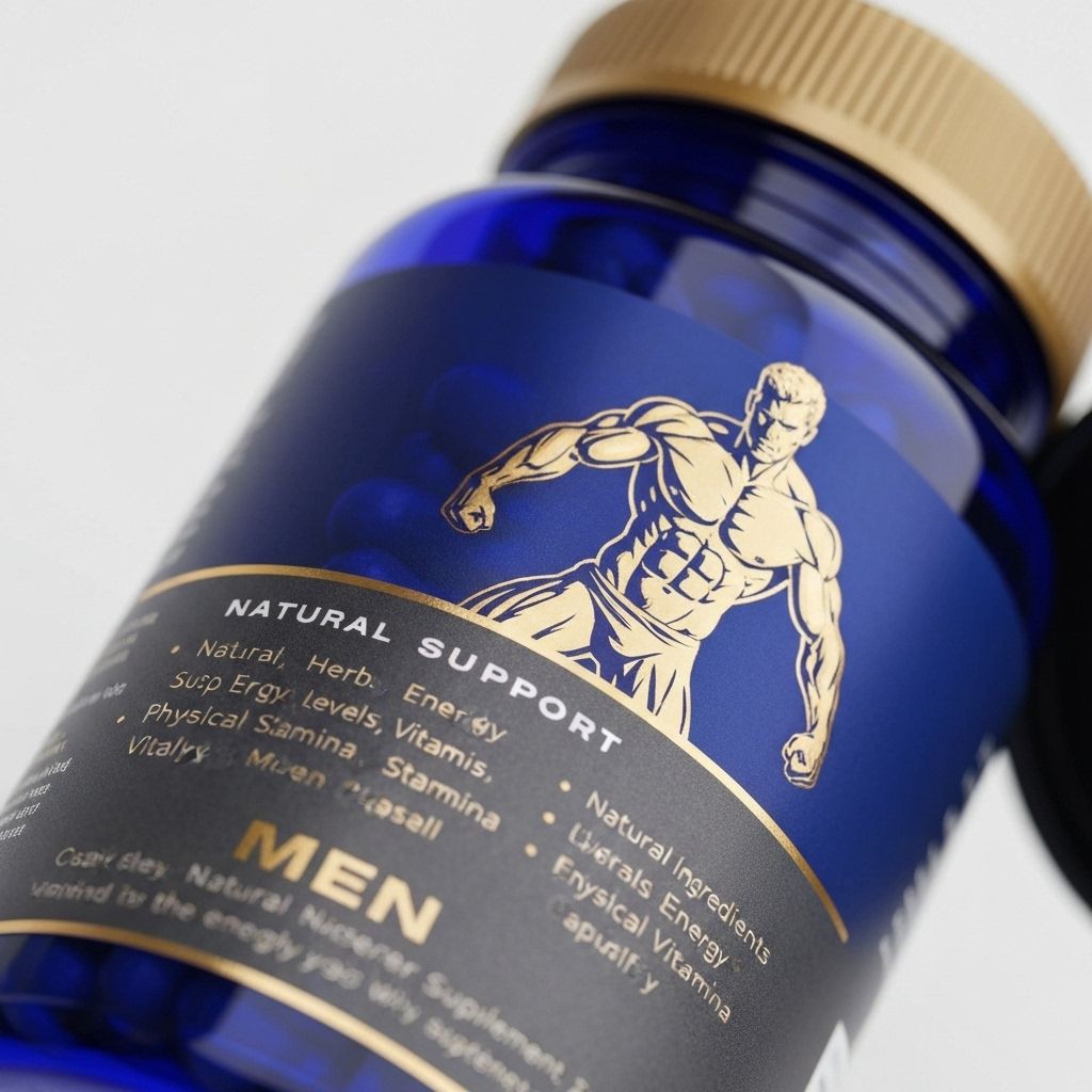 Men's natural energy support supplement for daily use