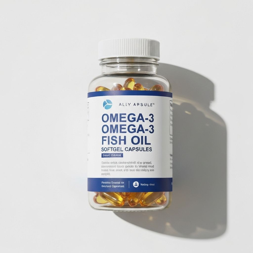 Men's omega-3 fish oil supplement for daily nutrition