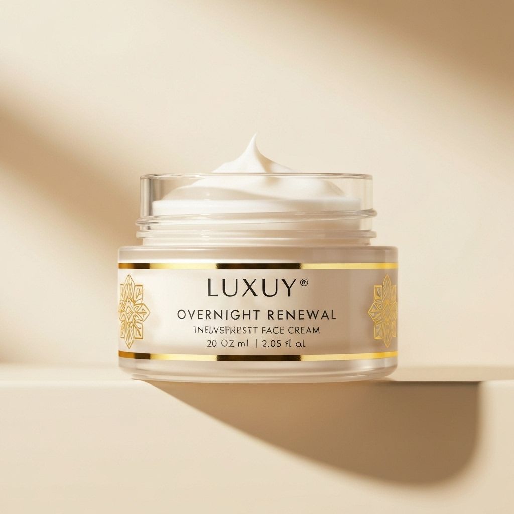 Women's nourishing night cream for evening skincare routine